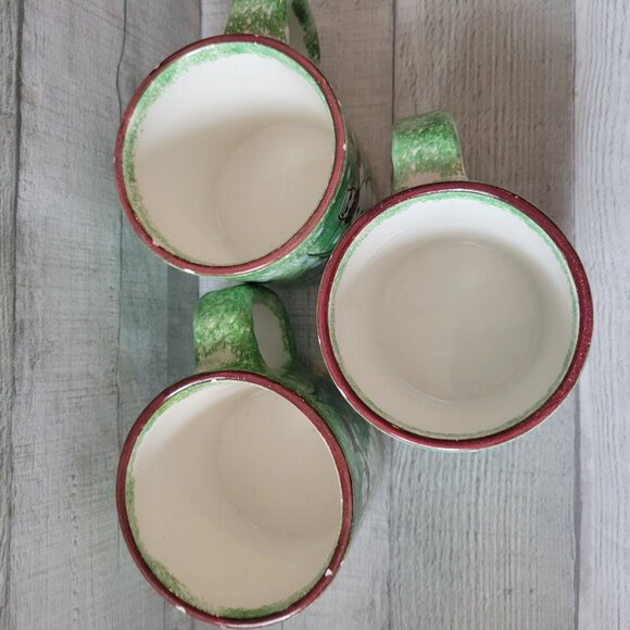 Set Of 3 The Cellar Handcrafted Snowman Mugs 14 oz - Picture 6 of 7